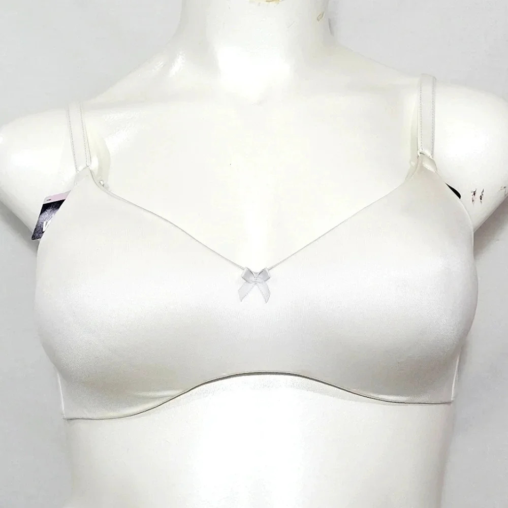 34D Maidenform 9454 Comfort Devotion Extra‎ Coverage Wirefree Bra White NWT  New